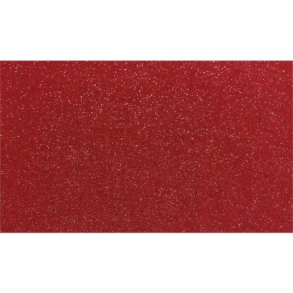 Feltro 3mm Glitter Rosso 50x70