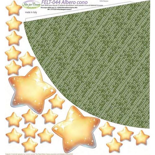 Feltro Stampato Albero Cono