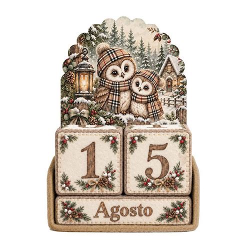 Feltro Stampato Calendario Perpetuo Un giorno alla volta con gli Gnomi