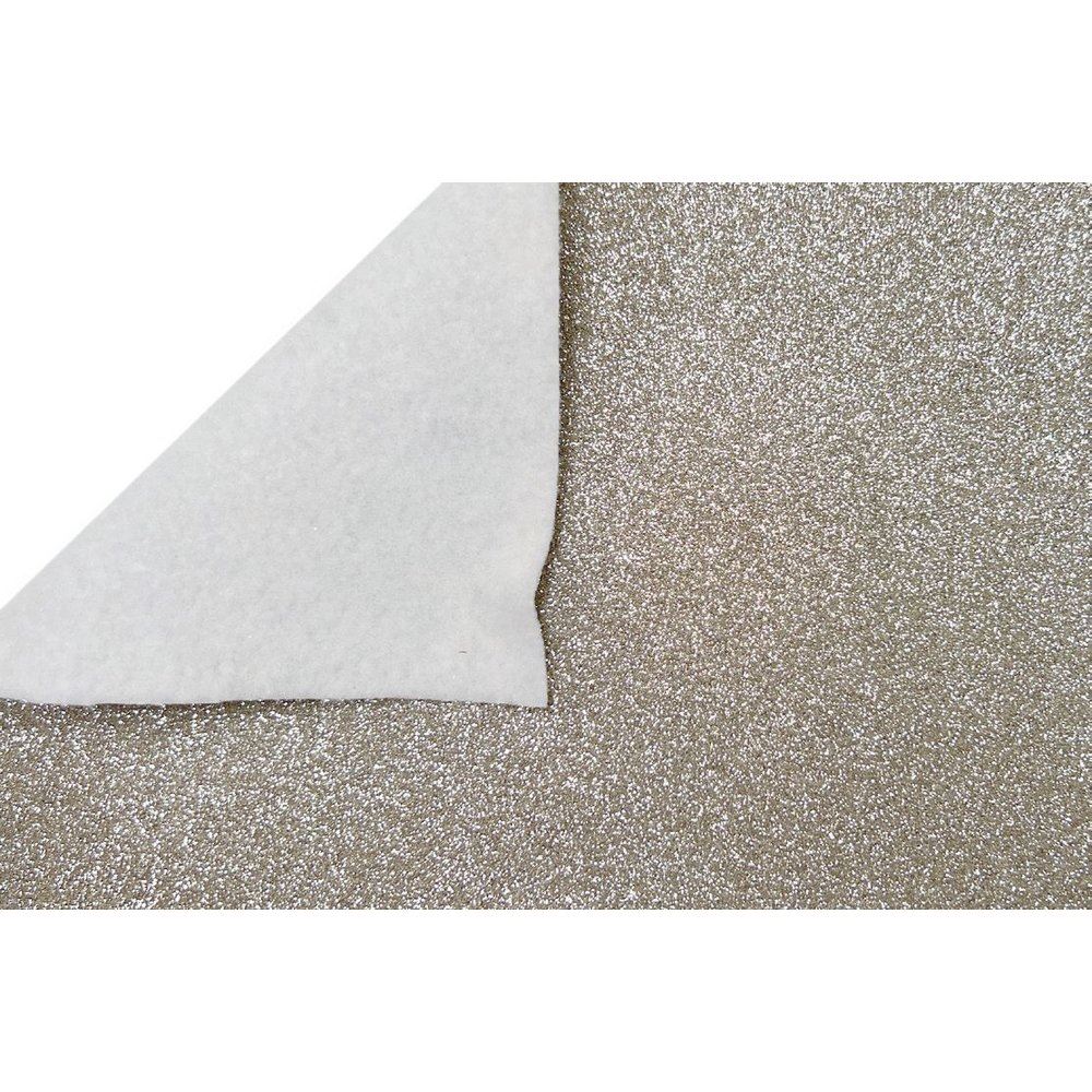 Feltro Stardust Glitter Bianco Platino 50x50 termoformabile