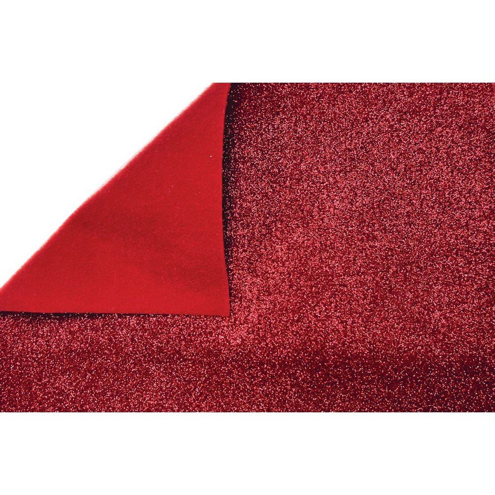 Feltro Stardust Glitter Rosso 50x50 termoformabile