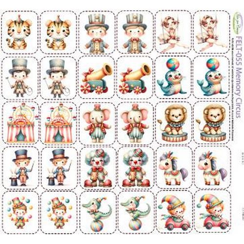 Feltro stampato Memory Circus