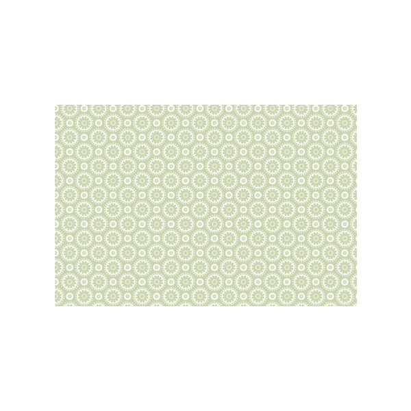 Feltro stampato Retro' Verde salvia e bianco