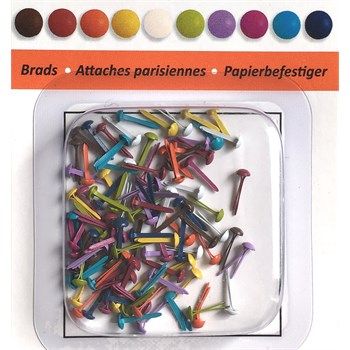 400 Pezzi Fermacampioni Metallici Colorati - 8 Colori, Per Scrapbooking, Fai Da Te E Carta (4.5x8 Mm)