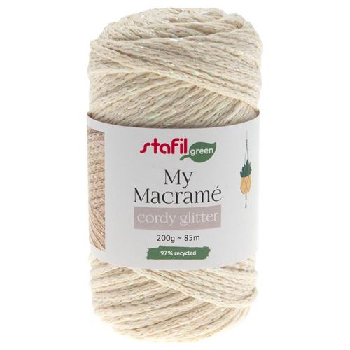 Filato Macramè Cordy Glitter Crema