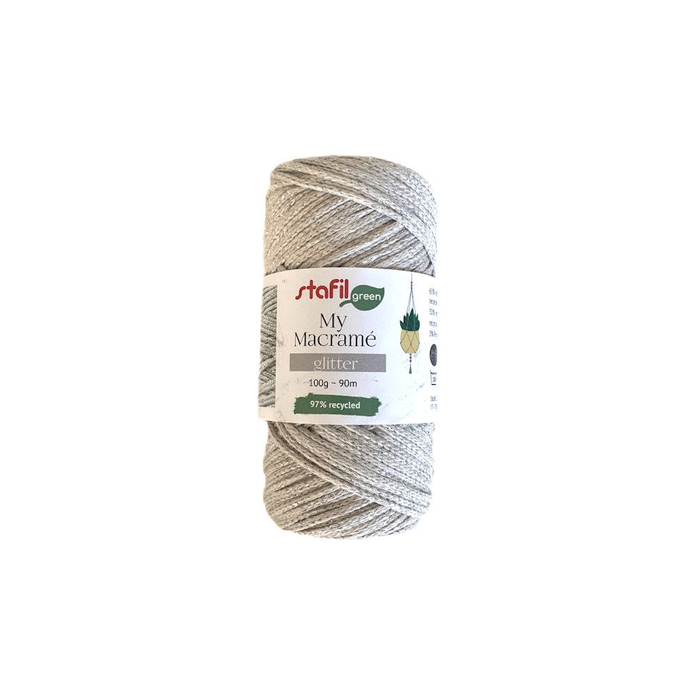 Filato Macramè Glitter Pietra Chiaro