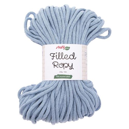 Filled Ropy Azzurro cordino macramè