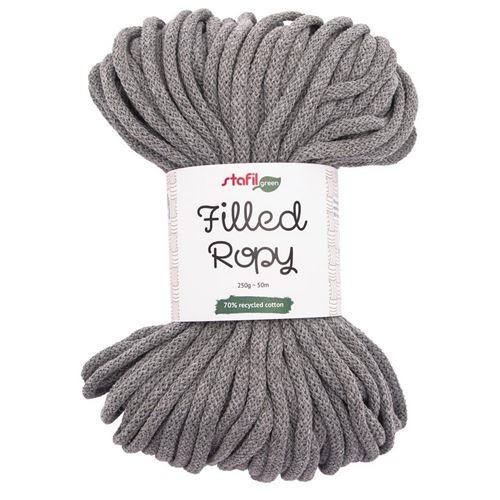 Filled Ropy Grigio cordino macramè