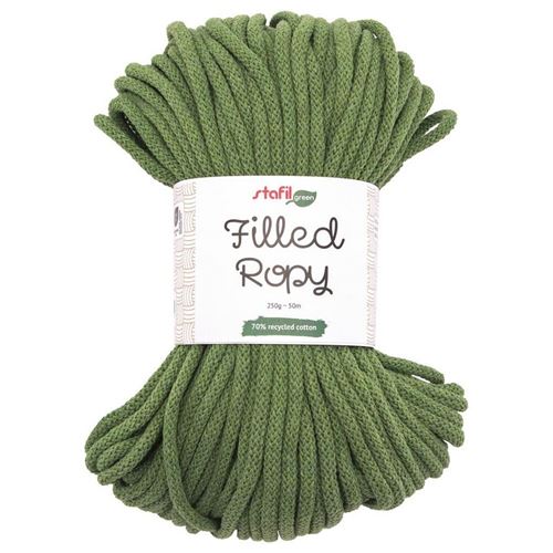 Filled Ropy Verde Oliva cordino macramè