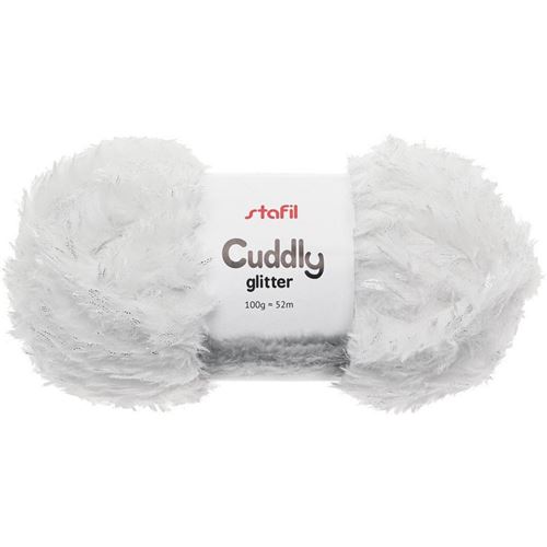 Filo di Peluche Cuddly Glitter Bianco