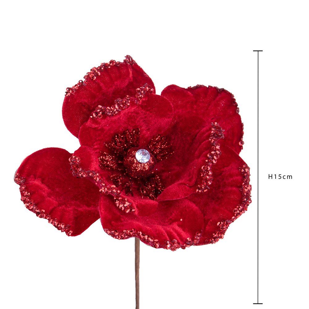 Fiore Catleia Rosso Bordeaux h 15 cm