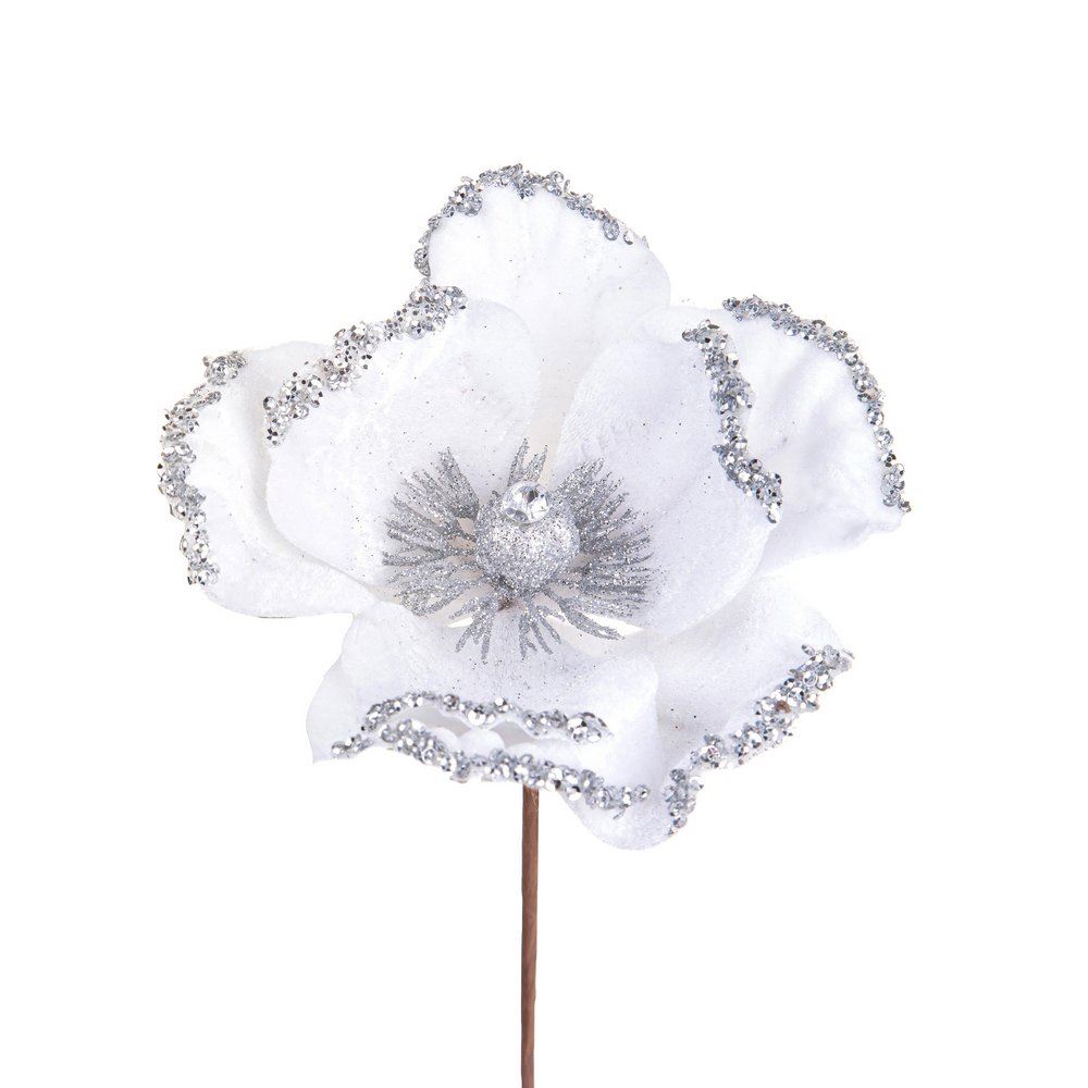 Fiore Catleia bianco h 15 cm