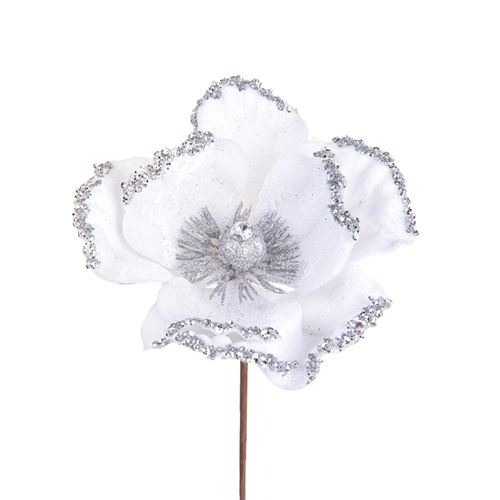 Fiore Catleia bianco h 15 cm