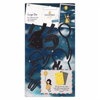 Santoro Gorjuss 2 Fogli Fustellati Con Scritte Natalizie – 148x50 Mm, Per Biglietti E Scrapbooking