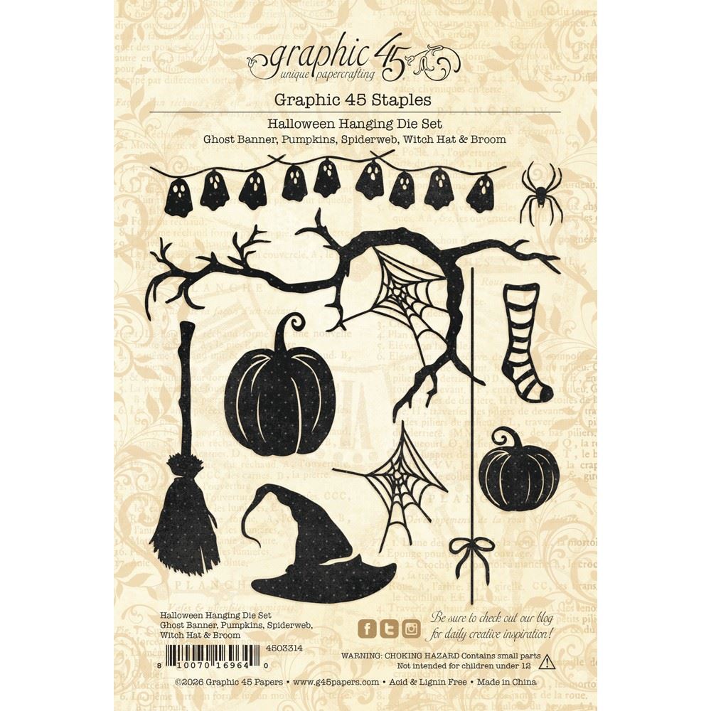 Fustelle Metalliche Halloween Hanging Bootiful Greetings