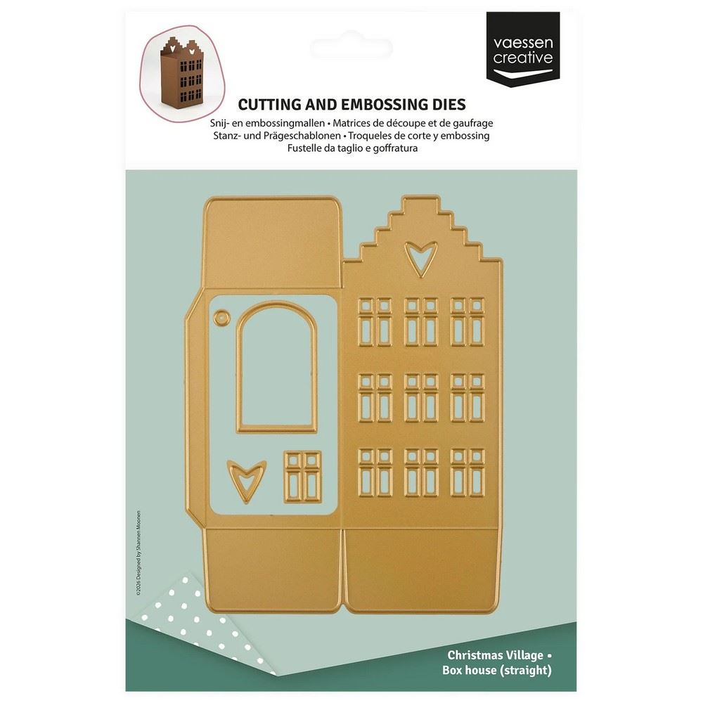 Fustelle ed Embossing 3D casa con Frontone a Gradoni
