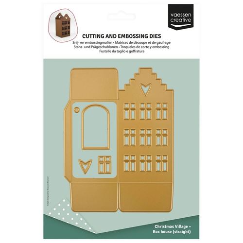 Fustelle ed Embossing 3D casa con Frontone a Gradoni