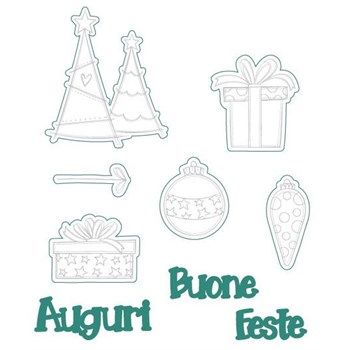 Fustelle in metallo Buone Feste