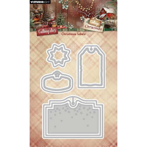 Fustelle metalliche Cottage Christmas Etichette
