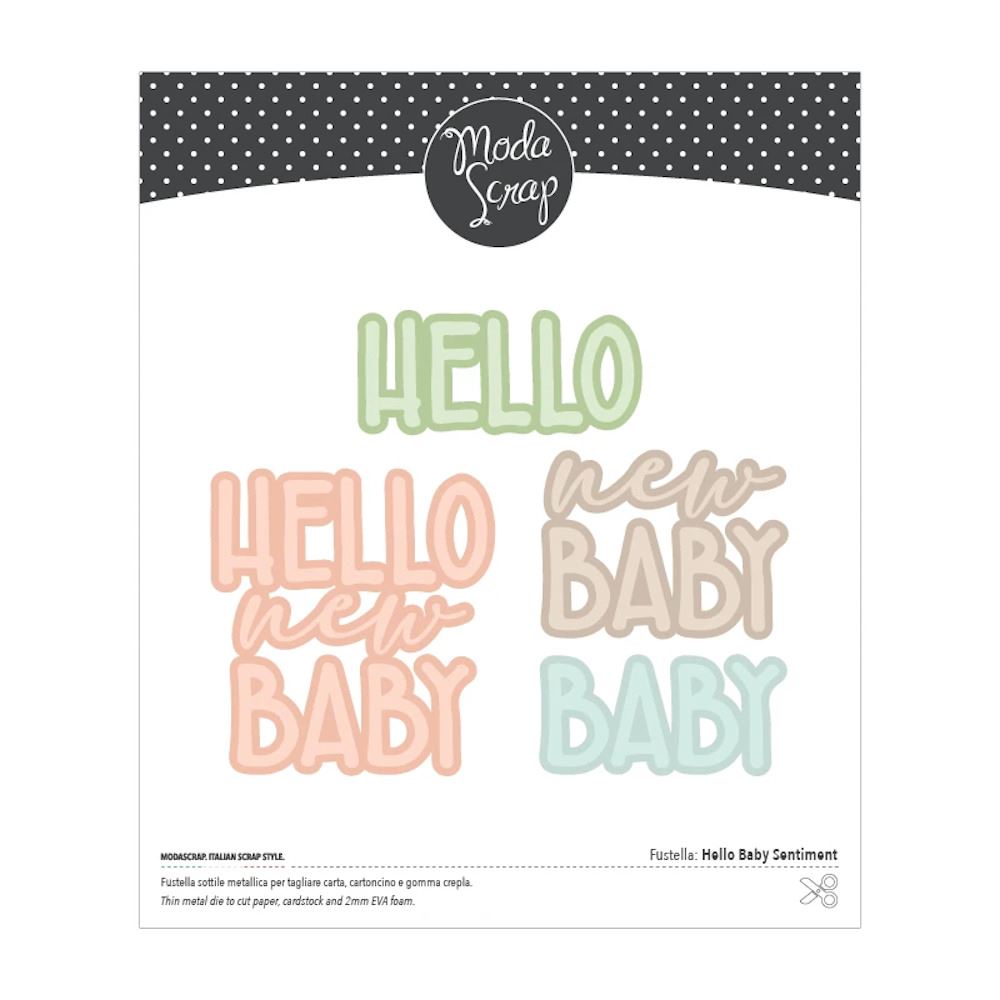 Fustelle metalliche Hello Baby Sentiment