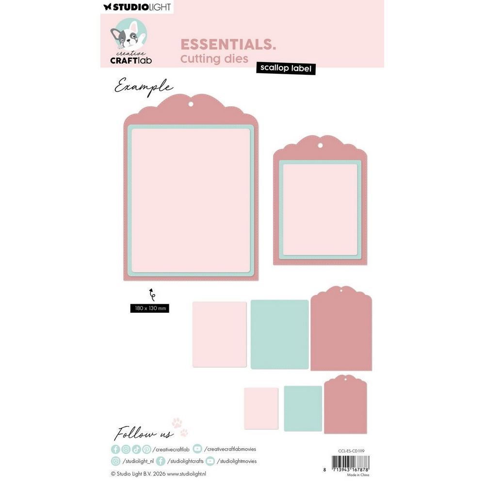 Fustelle metalliche Scallop Label