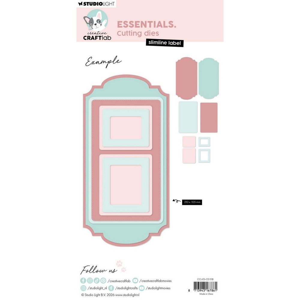 Fustelle metalliche Slimline Label