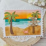 Fustelle metalliche Sulla Spiaggia