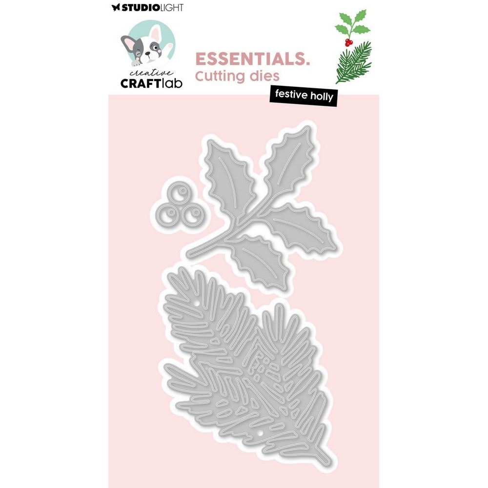 Fustelle metalliche rametti Festive Holly