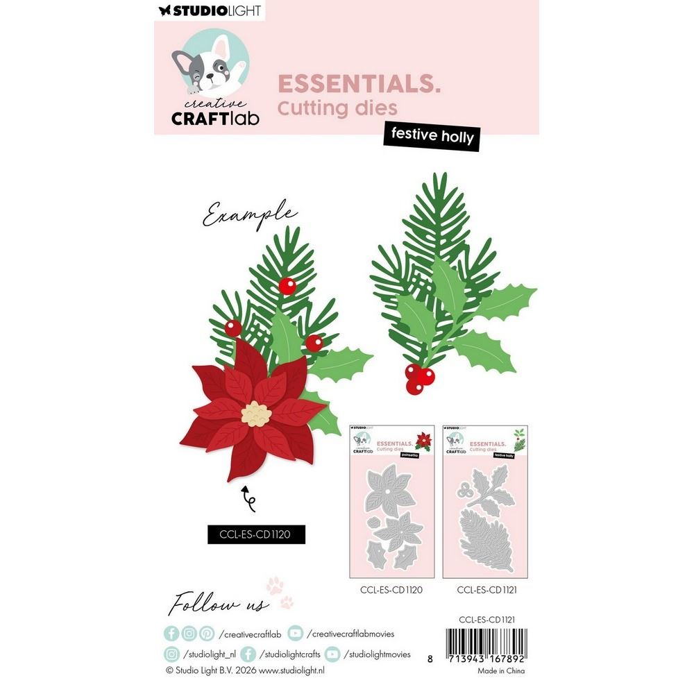 Fustelle metalliche rametti Festive Holly