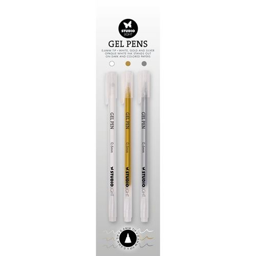 Gel Pens Penne Oro Argento e Bianco 0.6 mm