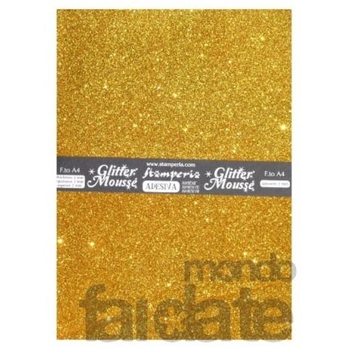 Glitter Mousse Adesiva Oro