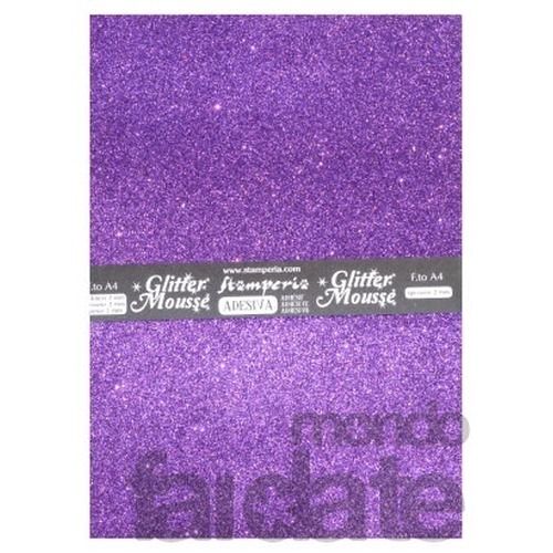 Glitter Mousse Adesiva Viola glamour by Stamperia