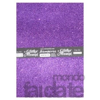 Glitter Mousse Adesiva Viola glamour by Stamperia
