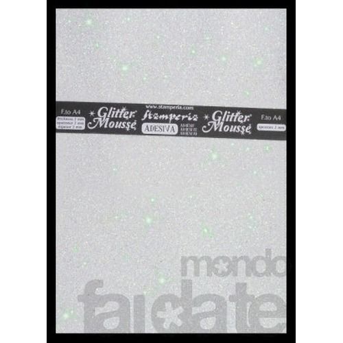 Glitter Mousse Bianco iridescente