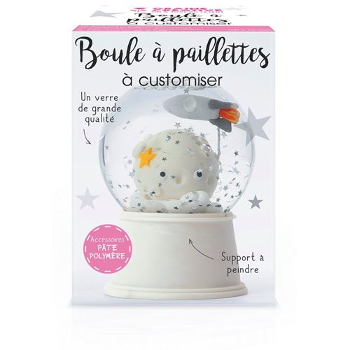 Globo in vetro con paillettes