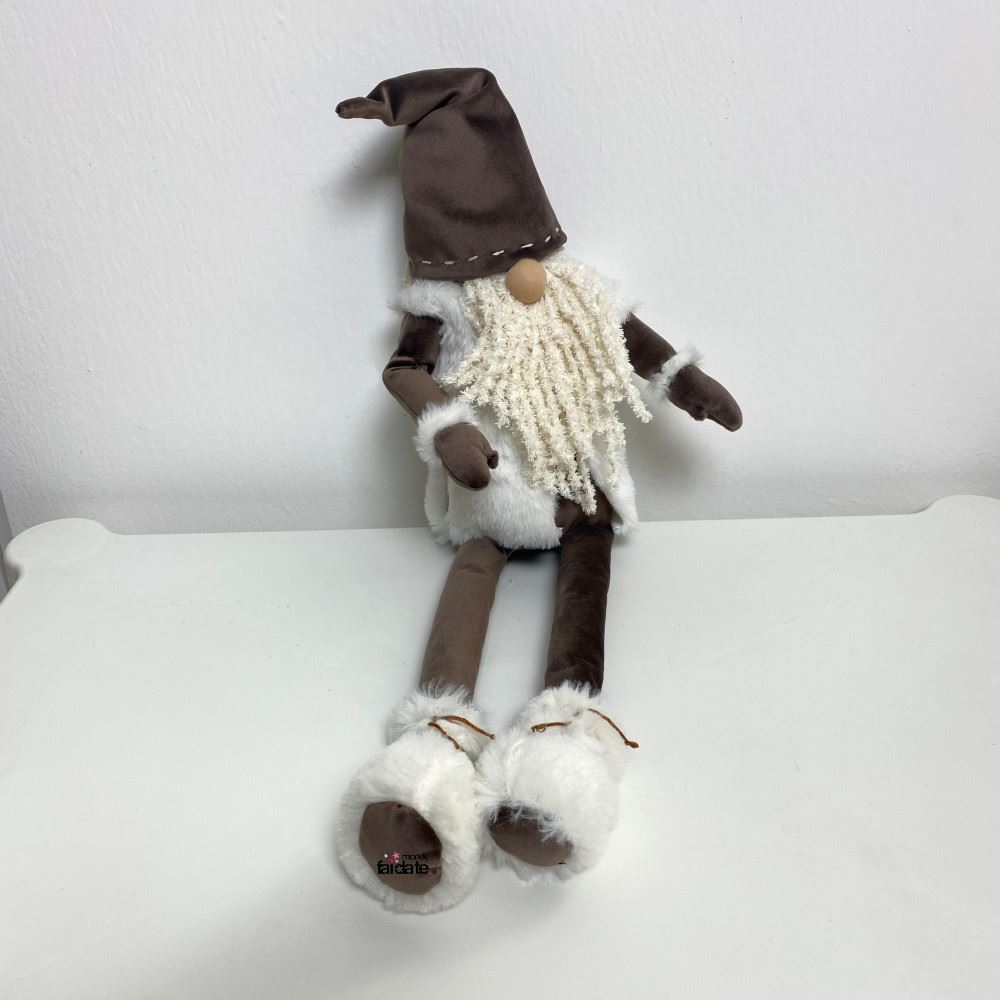 Gnomo in velluto Marrone