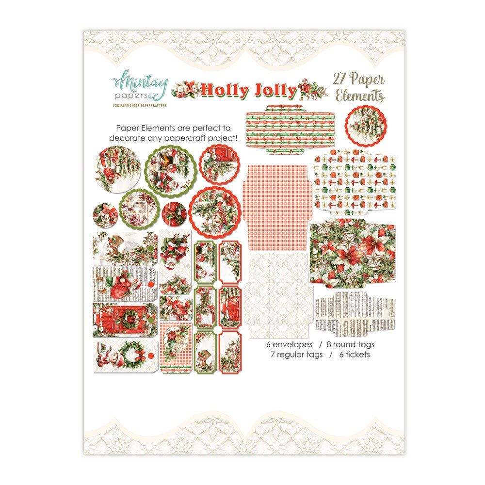 Holly Jolly Mintay Paper Elements
