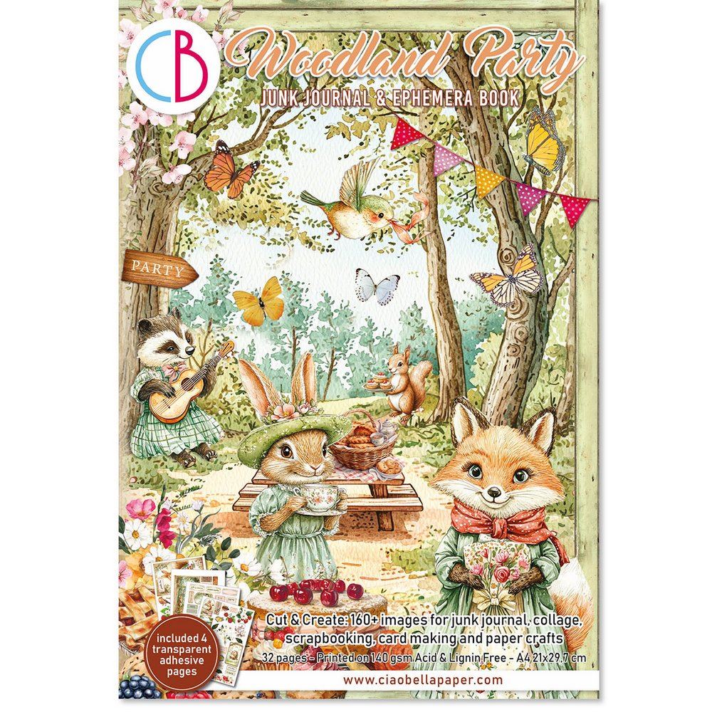 Junk Journal & Ephemera Book Woodland Party