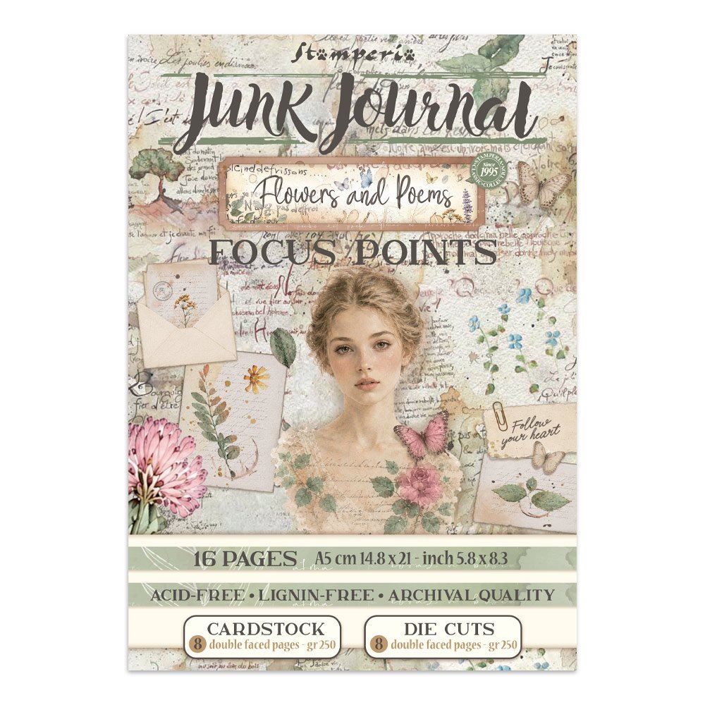 Junk journal & Card Making Flowers and Poems A5