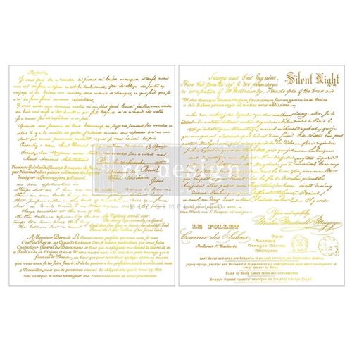 Kacha Gilded Noel Script A4 Middy Foil Plus Transfers