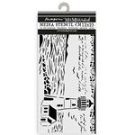 Kit 8 Stencil Silent Sea