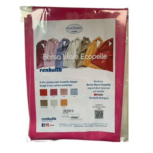 Kit Borsa Mare ecopelle Fuxia