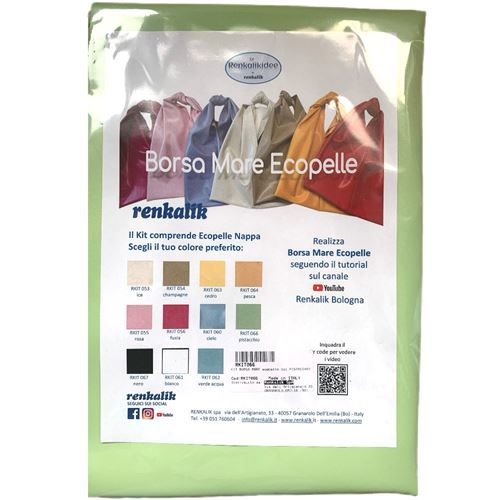 Kit Borsa Mare ecopelle Pistacchio
