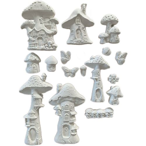 Kit Gessetti Hidden Grove Casette fungo, farfalle e ghiande