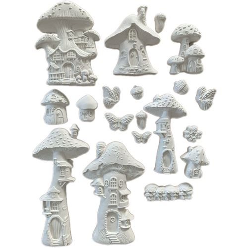 Kit Gessetti Hidden Grove Casette fungo, farfalle e ghiande