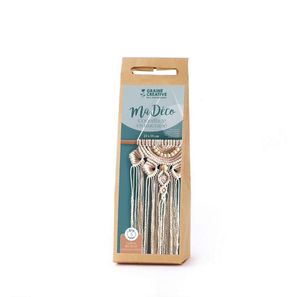 Kit Macramè conchiglia ecrù