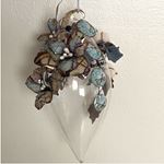 Kit Pallina in vetro con Sospeso Trasparente e fiori di cotone