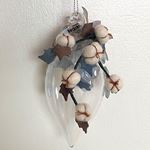 Kit Pallina in vetro con Sospeso Trasparente e fiori di cotone