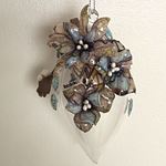 Kit Pallina in vetro con Sospeso Trasparente e fiori di cotone