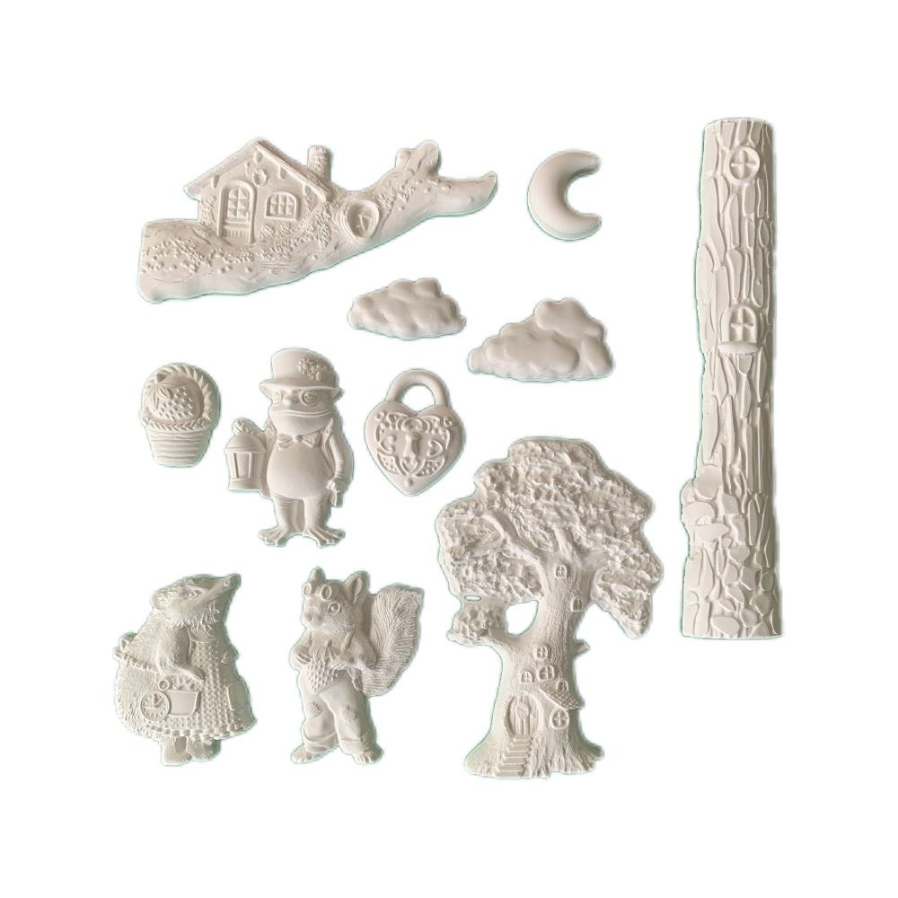 Kit gessetti Hidden grove soggetti del bosco